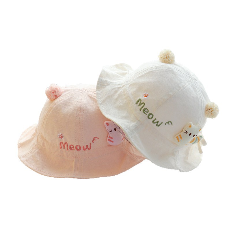 Baby hats, thin and adjustable for spring and autumn, children's sun hats for boys and girls, cute sun hats for autumn and winter, fisherman hats Item Picture