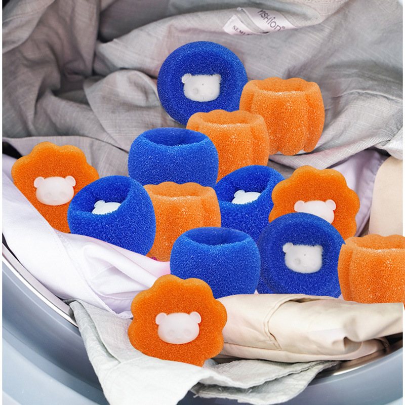小熊海绵洗衣球 衣物防缠绕粘毛球 洗衣机清洁球 魔力去污洗护球