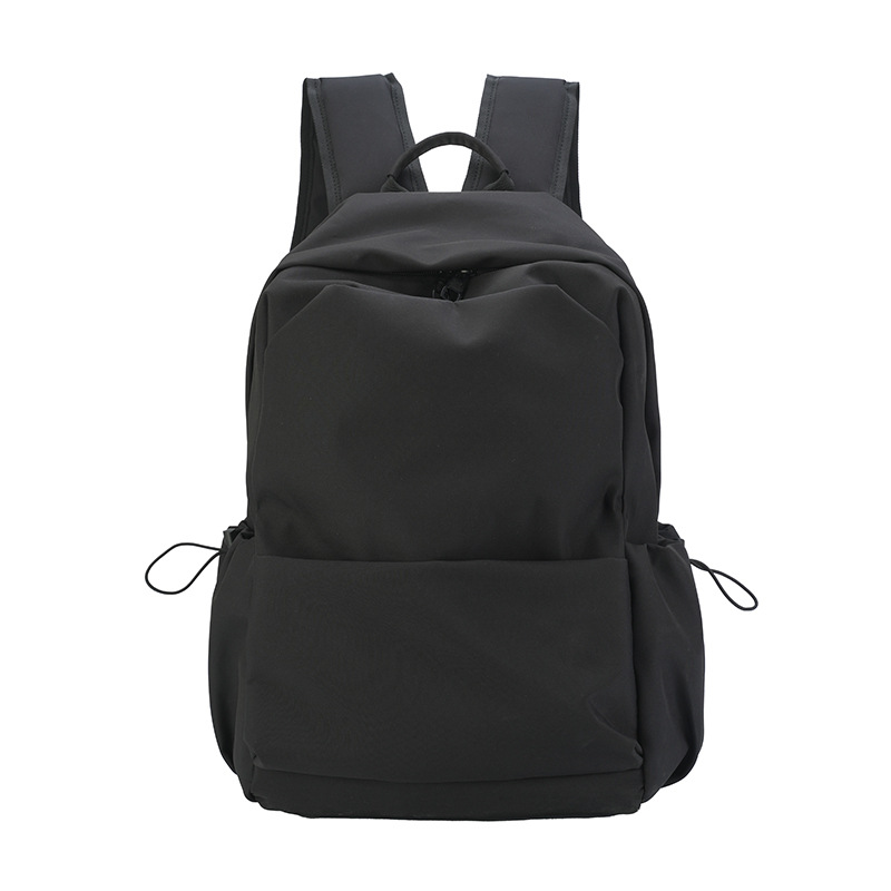 New large-capacity solid color backpacks for girls in foreign trade, simple and elegant school bags for junior and senior high school students Item Picture