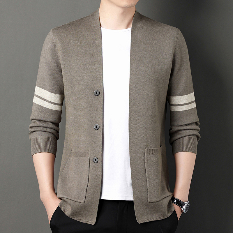2023's best-selling men's fashion, high street style, casual, versatile, simple and youthful cardigan, sweater, knitted sweater, men's top Specification image