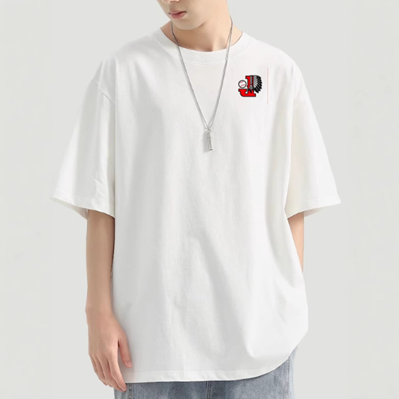 For men, pair a white men's pure cotton long-sleeved T-shirt with a base layer for spring and summer Specification image