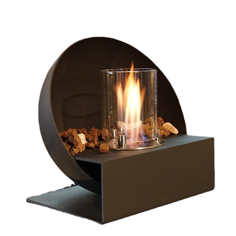 Factory direct desk alcohol fireplaces indoor stainless steel small portable fireplaces round alcohol fireplaces wholesale Item Picture