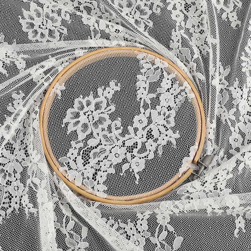 150cm full nylon eyelash lace fabric, universal fabric for wedding dresses and curtains, cross-border fashion lace accessories Specification image