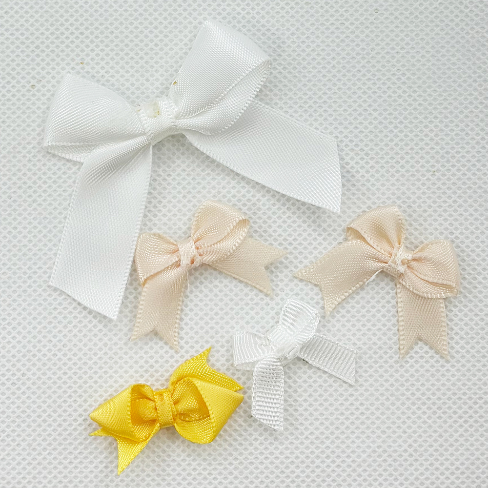 现货批发内衣包布蝴蝶结 丝缎带手打花仔 文胸涤纶锦纶丝带蝴蝶花