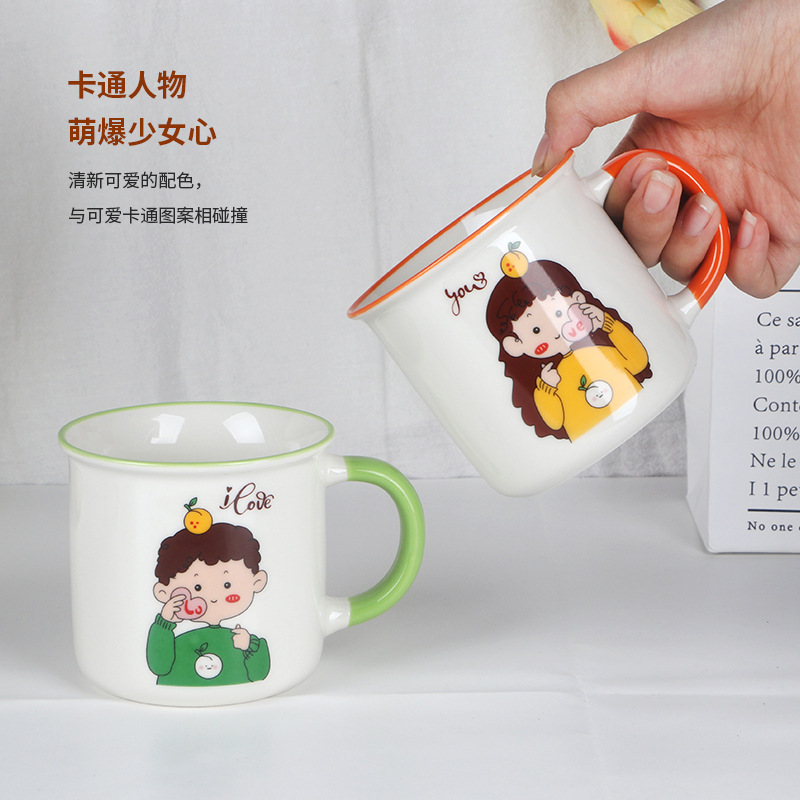陶瓷杯/瓷杯/马克杯/搪瓷杯/少女马克杯细节图