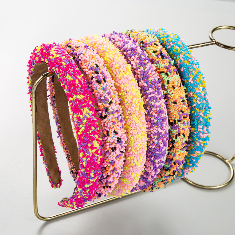 Summer New Europe And The United States Fashion Sponge Wide Edge Headband Girls Color Everything Pressure Hair Face Senior Headwear Wholesale