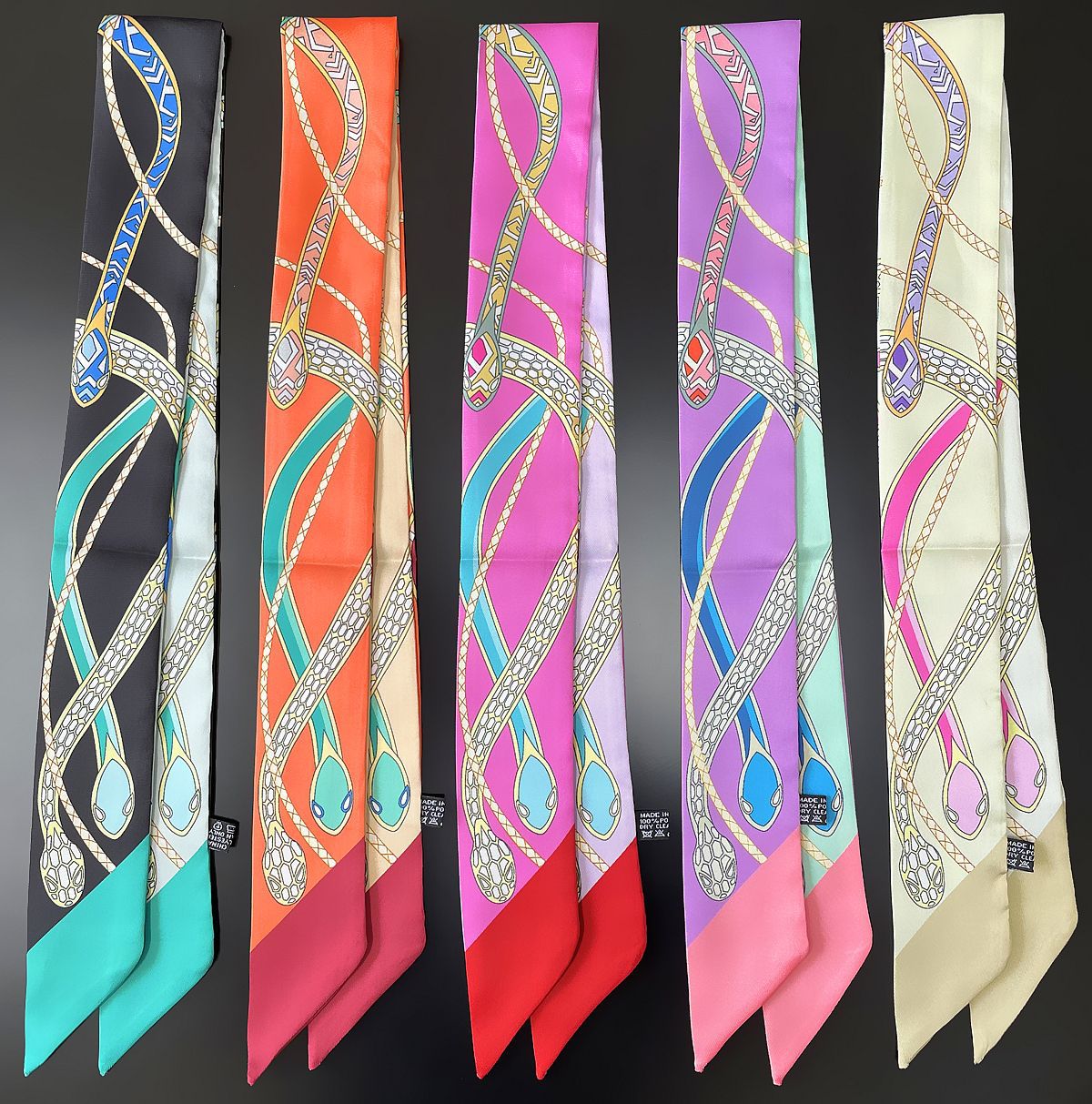 Early Spring New Style ~ Thin Narrow Long Small Silk Scarf Femininity Hundred Long Ribbon Tie Bag Handle Ribbon Belt Headband details Picture