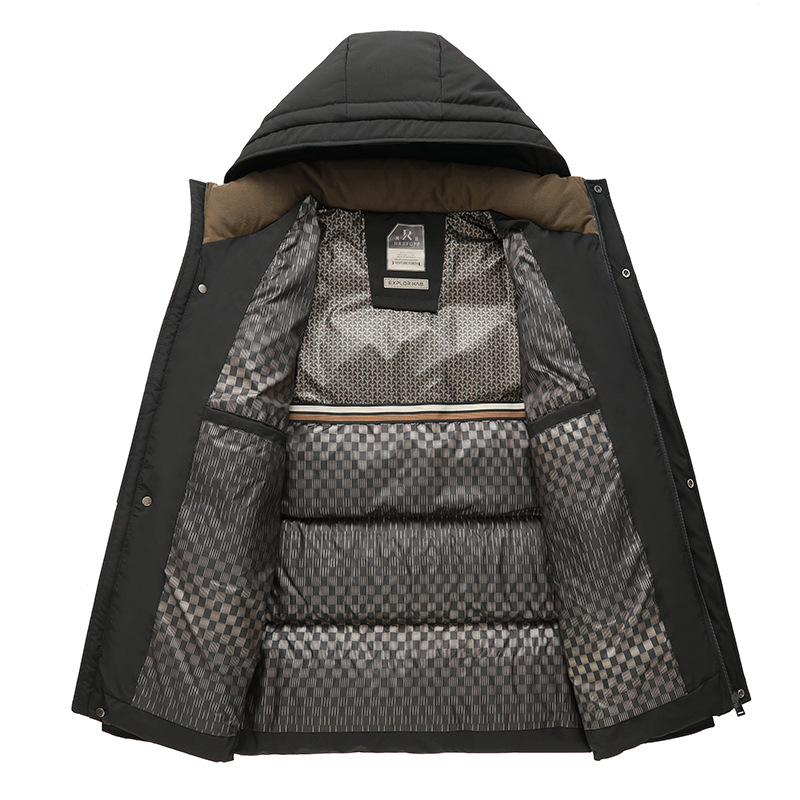 Down cotton-padded jacket for men, short coat for 2024 winter, detachable cap, cotton-padded jacket for middle-aged and elderly people, thick and warm cotton-padded jacket for men Application Scenario