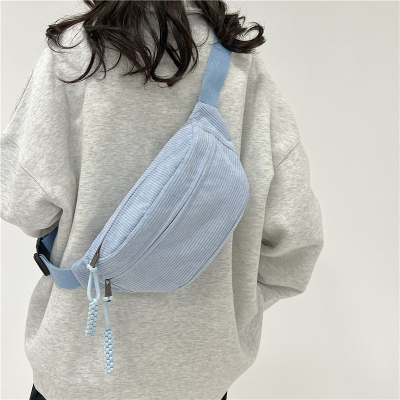 New Trend Simple Chest Bag Sports Casual Style Shoulder Bag Simple Fashion Solid Color Rui Ying Large Capacity Diagonal Bag details Picture