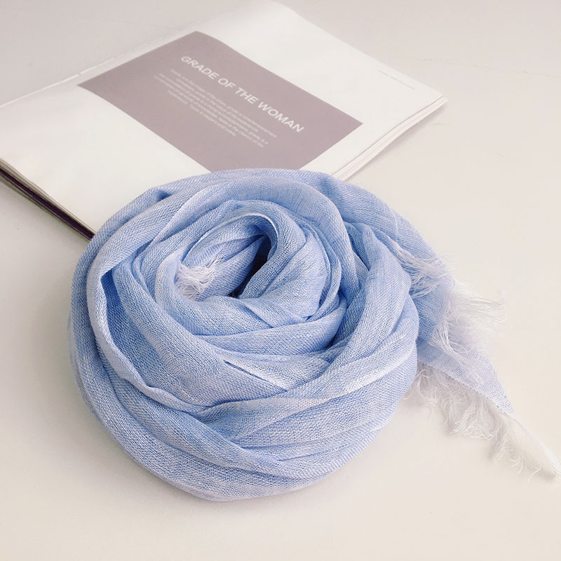 Japanese Imitation Linen Gray Linen Scarf Dual Purpose Long Shawl Beach Silk Scarf Female Every Literary Fresh Spring And Summer New Products Specification drawing