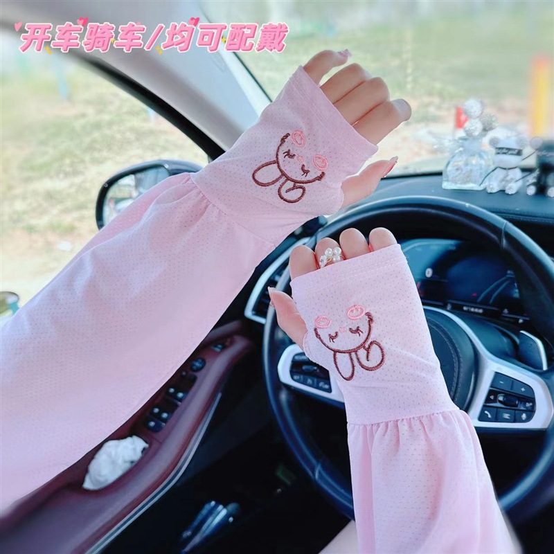 Ice silk sun protection sleeves for women, summer sun protection, loose sleeves, large size, ice sleeves, UV protection for driving, arm protection for commuting