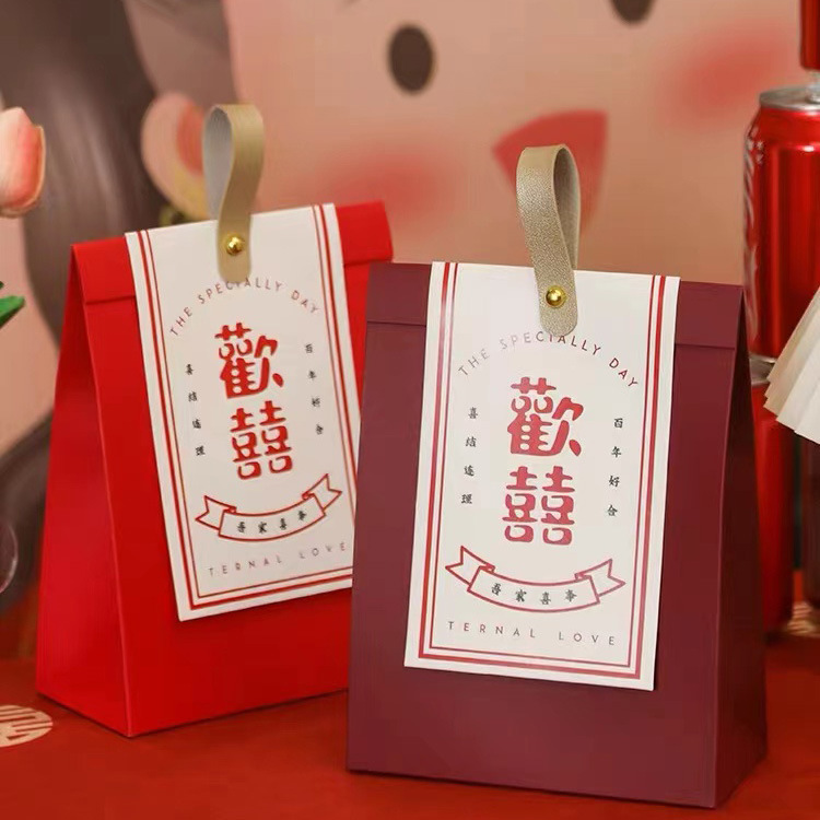 2022 New wedding gift box, candy packaging box, return gift, wedding candy bag, engagement wedding candy box packaging box details Picture