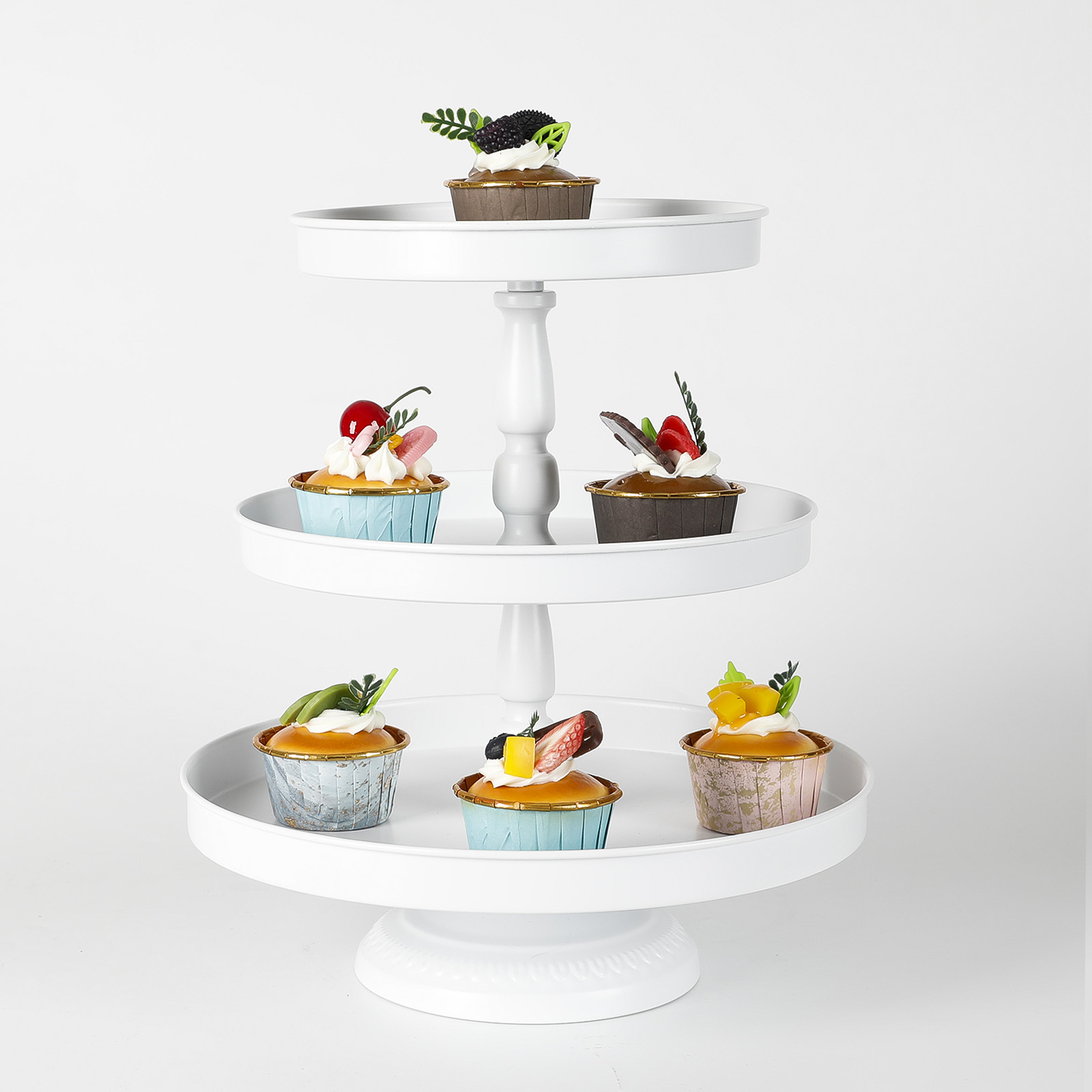亚马逊跨境甜品台展示架婚礼布置派对用品收纳置物架子三层蛋糕架