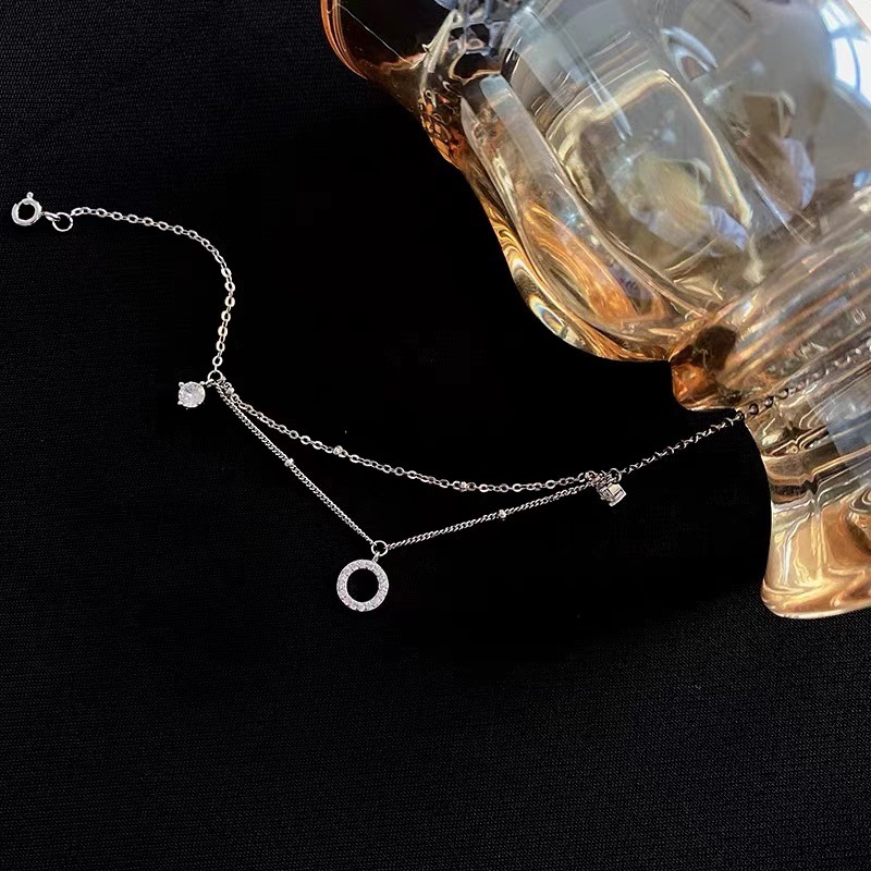 925 silver-plated double-layer ankle chain for women, a new 2024 trendy circle sexy and exquisite foot accessory, a high-end ladies' ankle chain Application Scenario