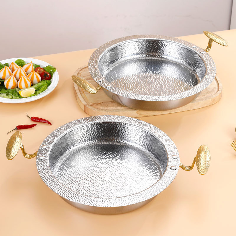 Three-Layer Steel Commercial Dry Pot Sheep Scorpion Stew Soup Special Pot Induction Cooker Gas Stove Commercial Hot Pot Household Specification drawing