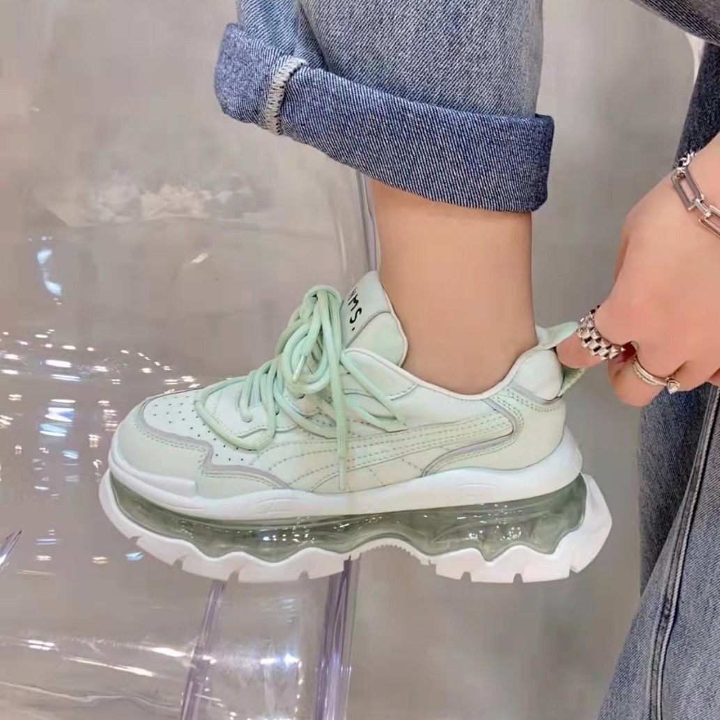 Jelly air cushion thick-soled height-increasing dad shoes for women 2024 new summer women's shoes, fashionable white sneakers, comfortable sports shoes Application Scenario