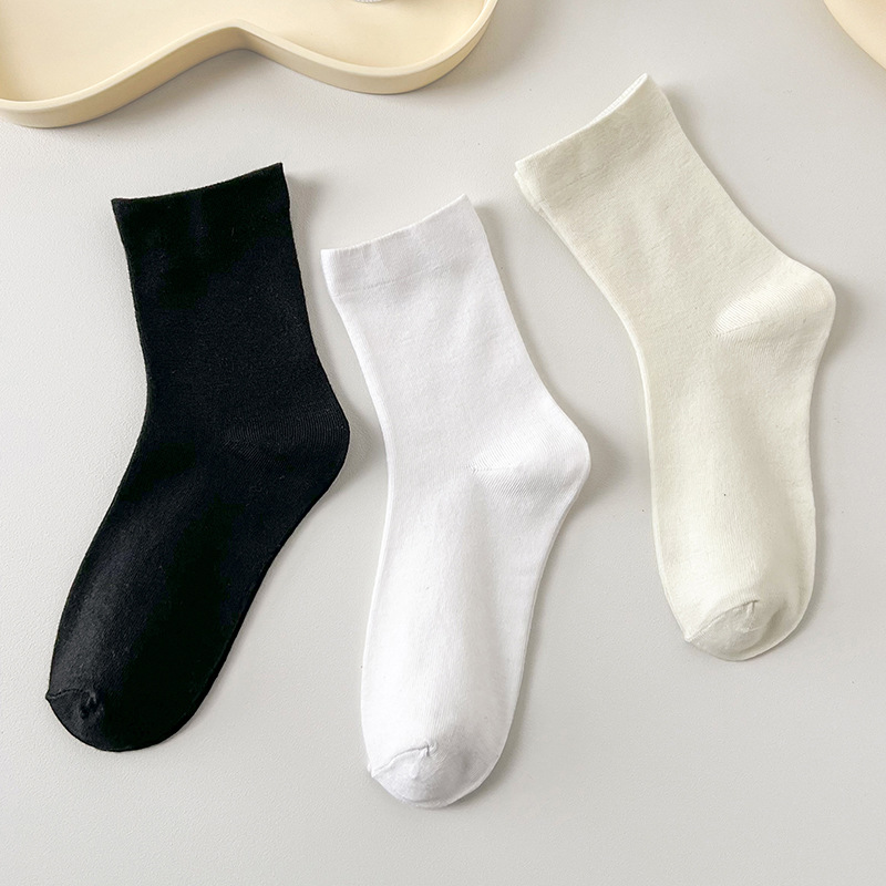 Women's spring and autumn postpartum socks, summer thin student socks, pile socks, long socks, elastic bestsellers, Internet celebrities, boneless socks details Picture
