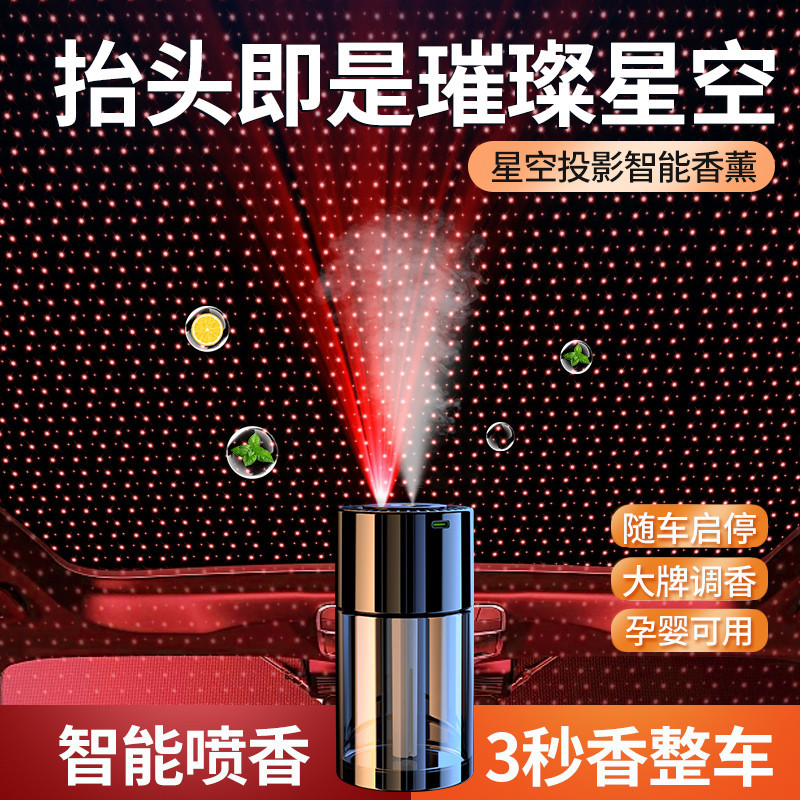 Automatic fragrance diffuser, vehicle-mounted aromatherapy, car perfume, in-car accessories, light fragrance, high-end intelligent humidifier, ornaments