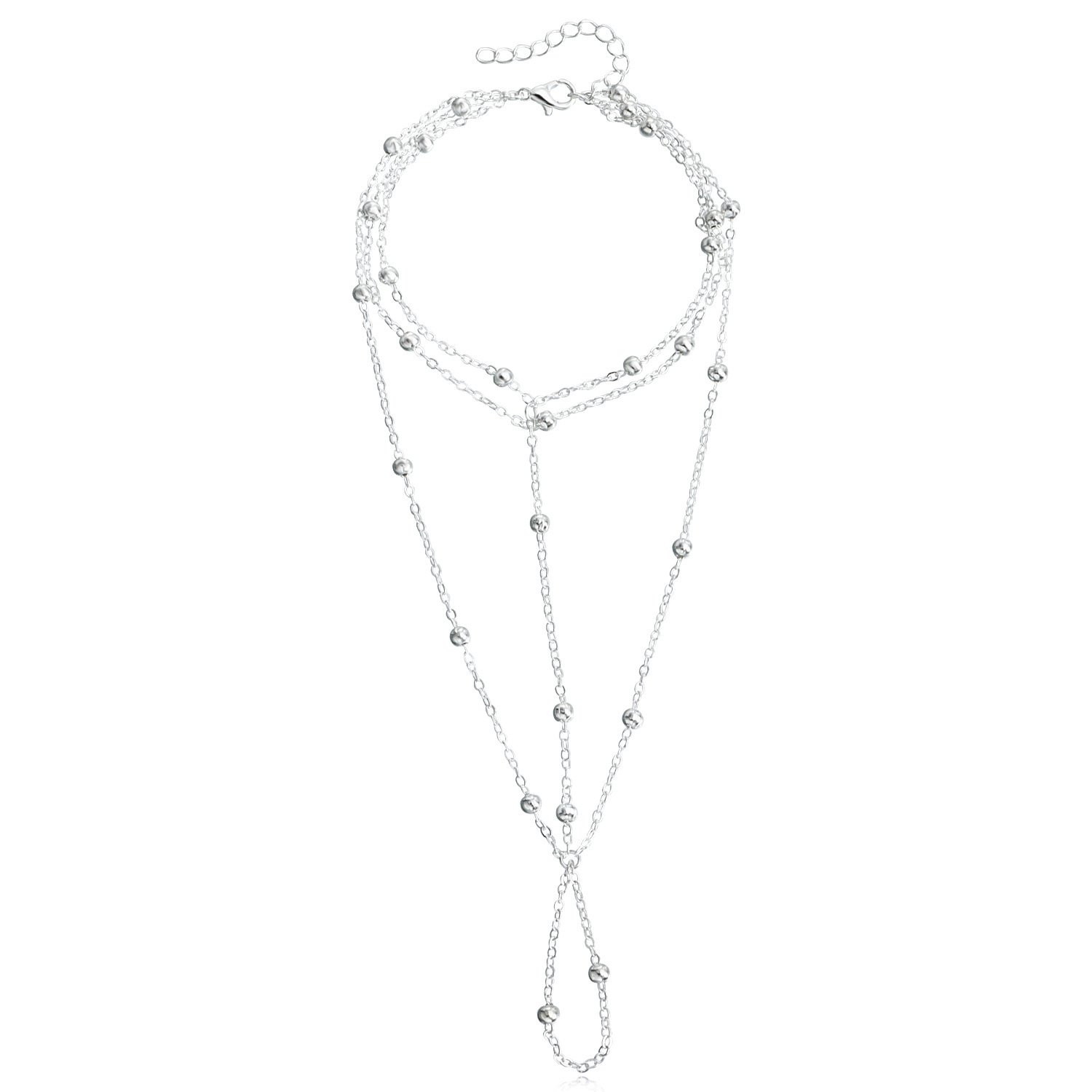 脚饰/银饰/摩天轮饰品/925银/925银饰白底实物图