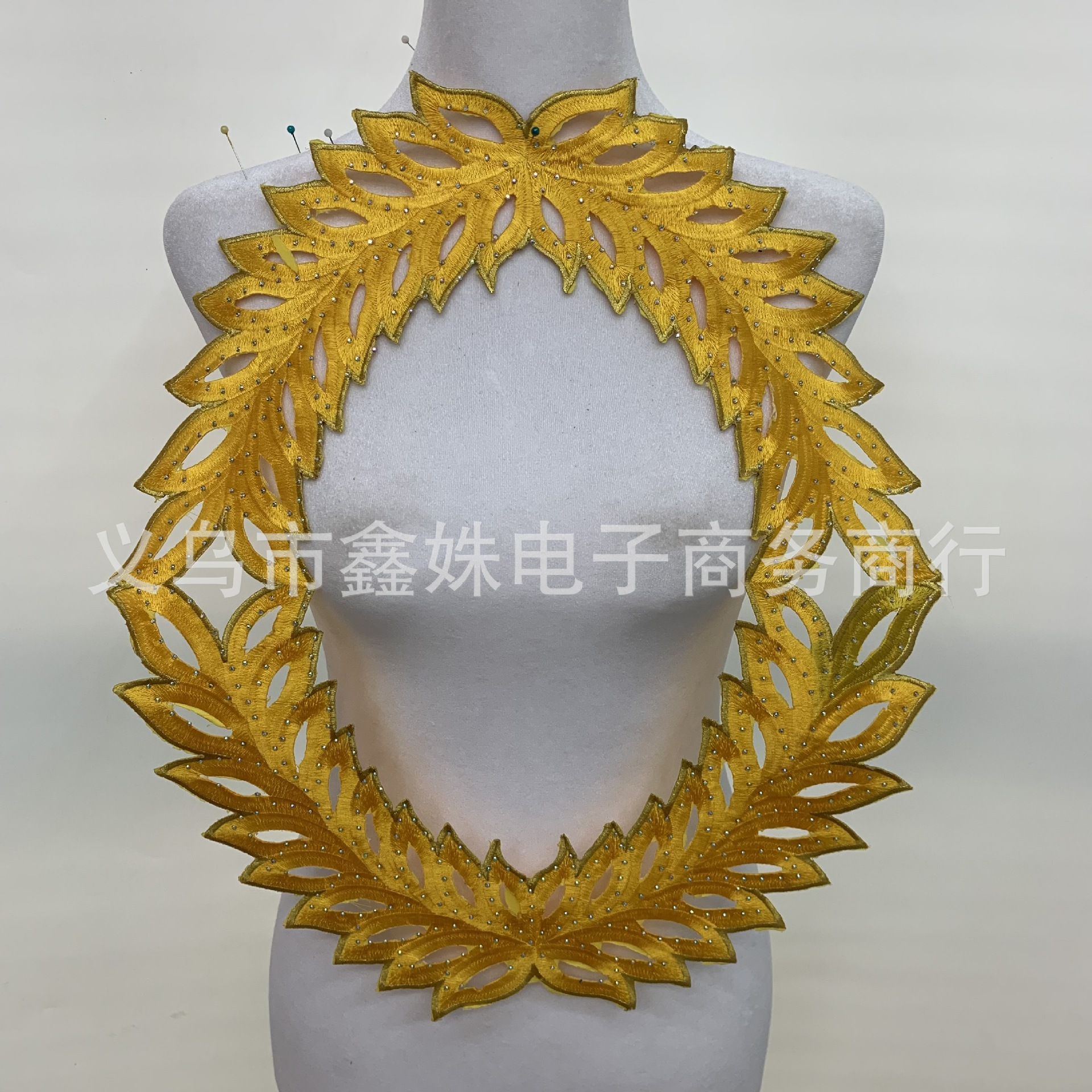 Step into the hot-selling multi-color self-adhesive embroidered circular collar stage costume accessories