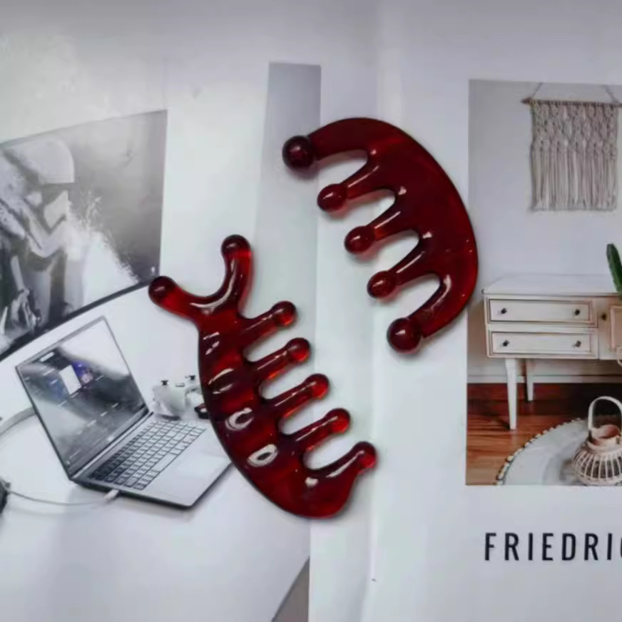 Dredge the head special massage comb Douyin with the same channel comb five channels health head brush face with stove cover