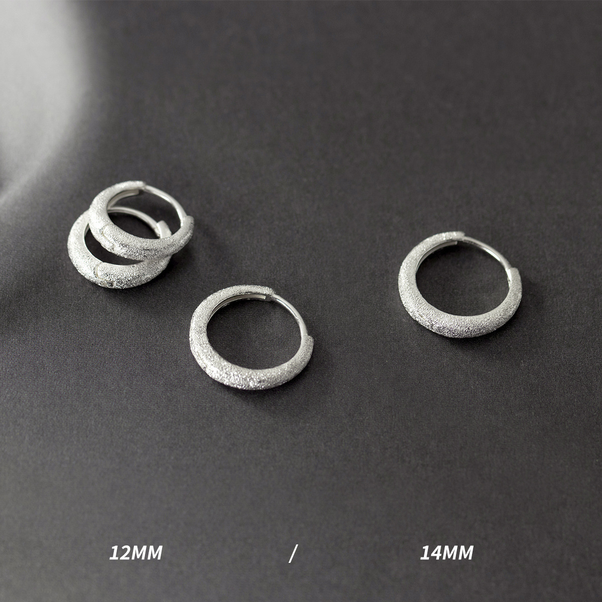 Nalan S925 Silver Matte Series Full Sky Star Girlish Heart Ear Buckle, Elegant summer earrings for Women M02477 details Picture