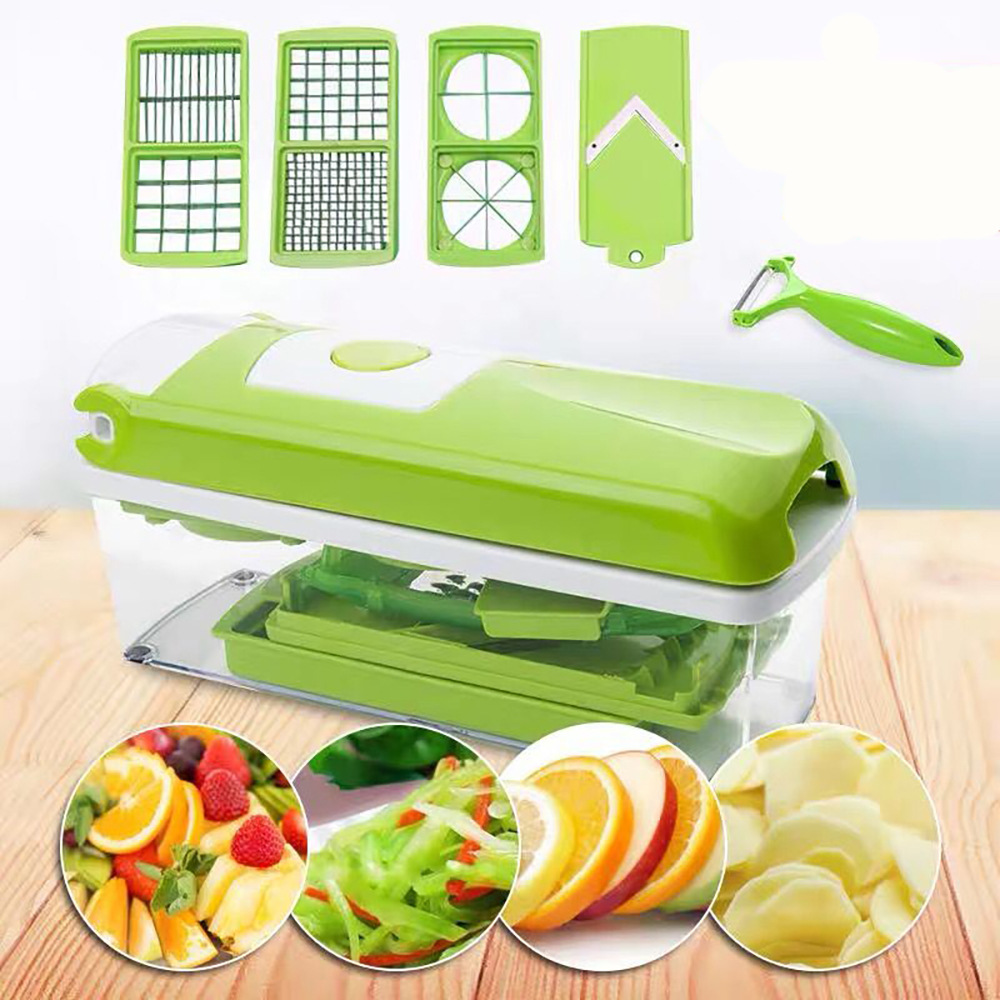 New multi-functional vegetable cutter Kitchen gadget 12-piece set fillet cutter Home slicer Potato grater full figure