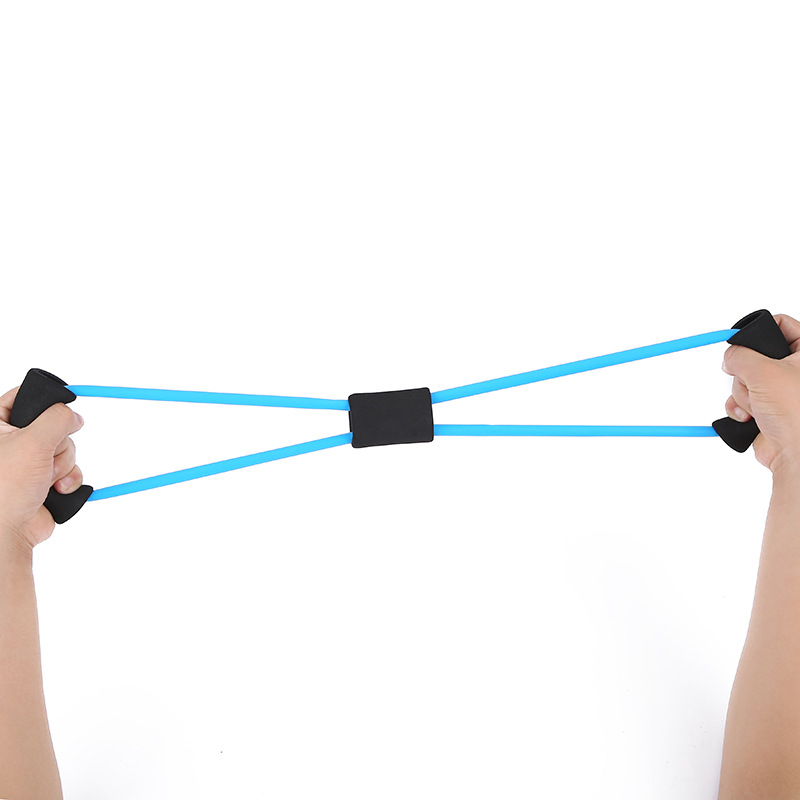 Convenient Exercise Yoga Sports Equipment Home Fitness Equipment Eight-Figure Pull Rope Open Shoulder Beauty Back Pull Rope Wholesale Specification drawing