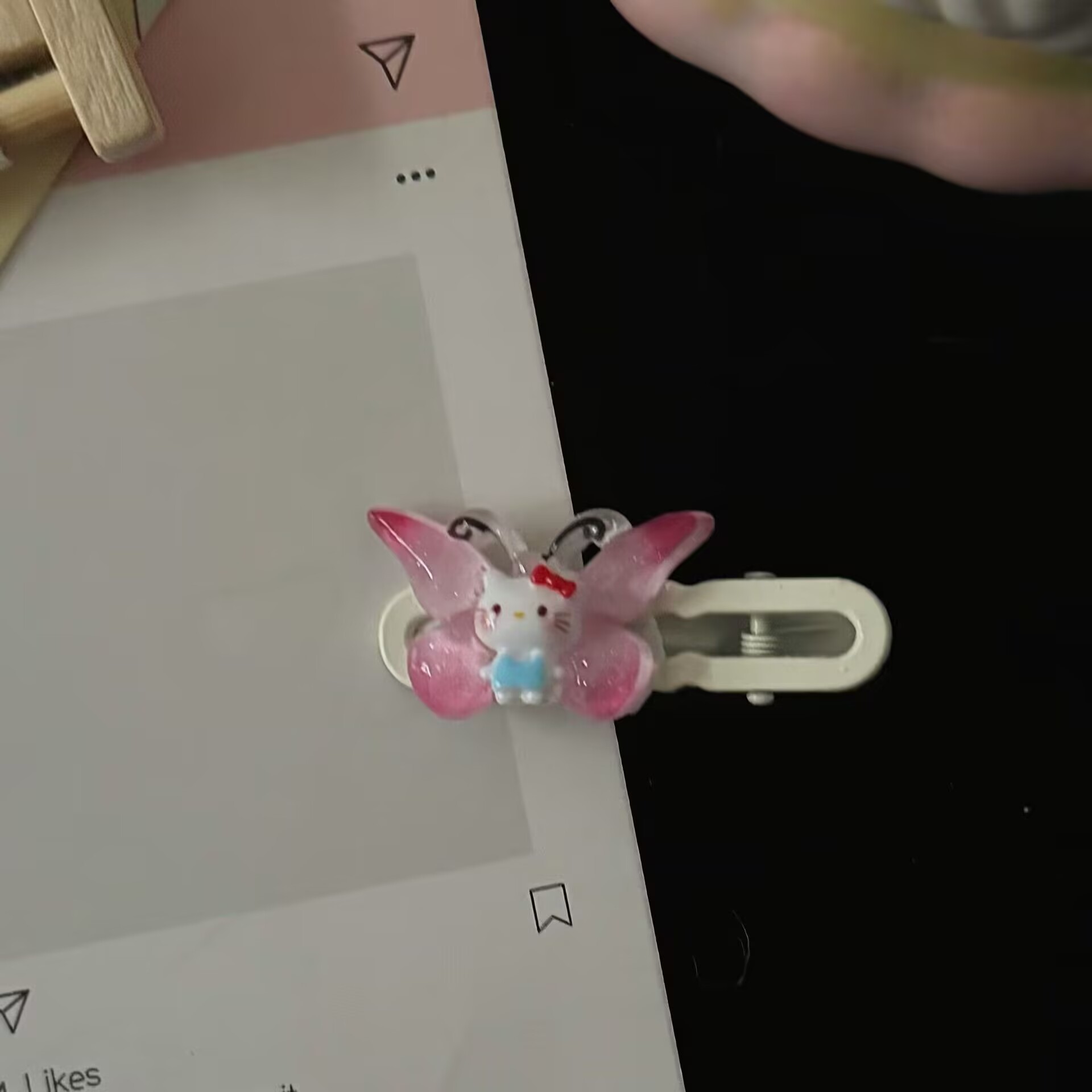 New national trend series of fine butterfly Sanrio hair clips, diy cream glue handcrafted duckbill clips, hair bands, hair ties and headwear Application Scenario