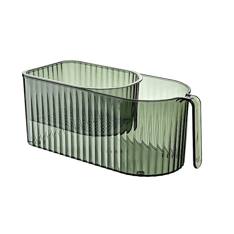 Light luxury melon seed box with handle, double-layer detachable fruit box that can drain water, light luxury double-layer desktop fruit storage box Item Picture