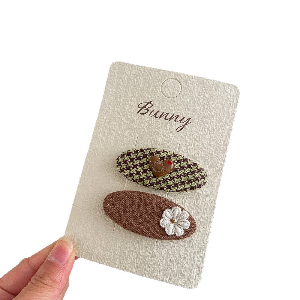 发夹/鸭嘴夹/儿童发夹/植绒/抓夹白底实物图