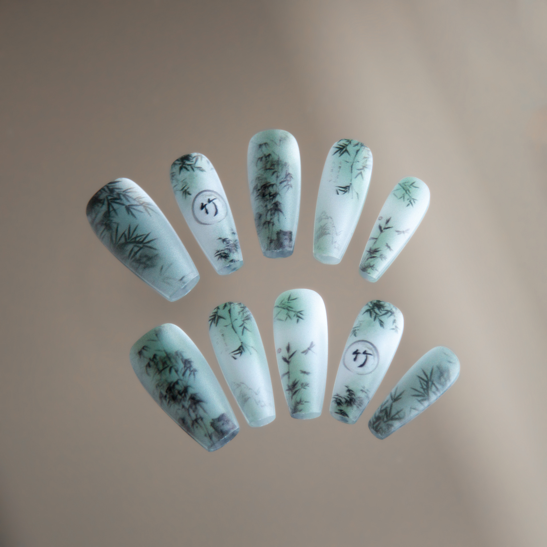 X底色甲片/超薄手工穿戴/水墨国风设计细节图