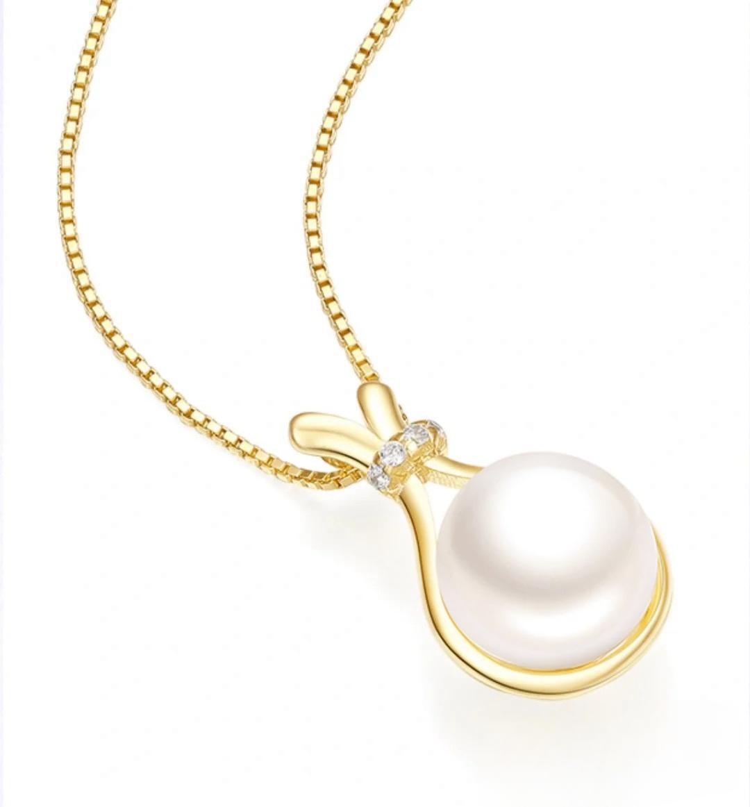 银贝S925纯银项链女施家珍珠钱袋时尚高贵大方送人甄选礼物锁骨链详情5