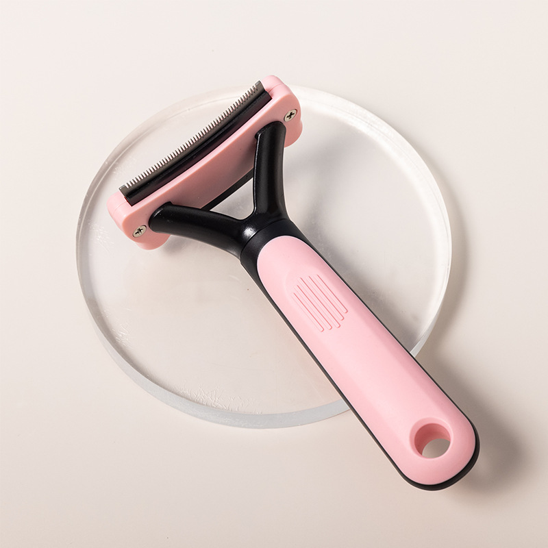 Wholesale cat ear hair removal combs with tight teeth and self-cleaning arc-shaped hair removal combs for dogs, cats and pets Specification image