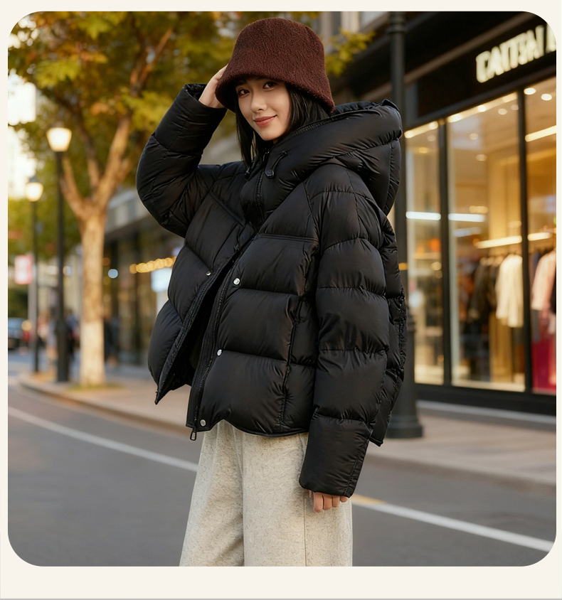 泡芙羽绒服女2025冬季新款短款外套鸭绒高充绒量高级感平湖批发详情17