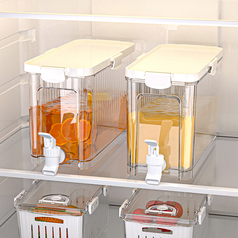 大容量冷水壶 带龙头凉水壶家用 冰箱日式果汁水果茶冷饮桶凉水壶