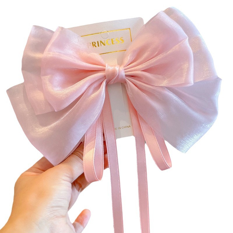 Ribbon super fairy Chinese trend bow, girls' ribbon hair clip, top clip, high-end children's hair accessories, cross-border hair accessories Item Picture