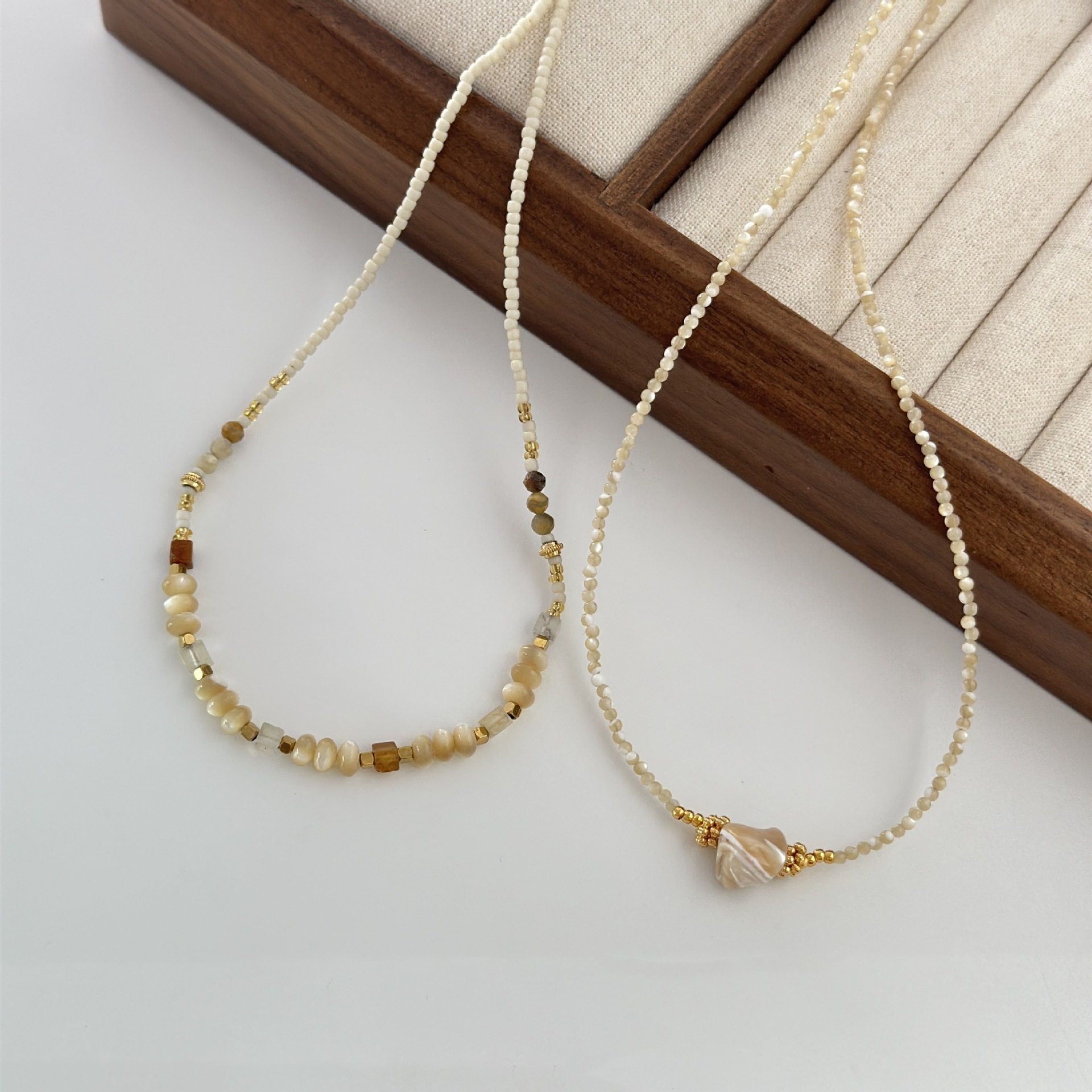 Gargantilla de herradura piedra natural cadena de clavícula apilada adornos de estilo medio personalidad collar de sentido superior gargantilla de citrino pic 9