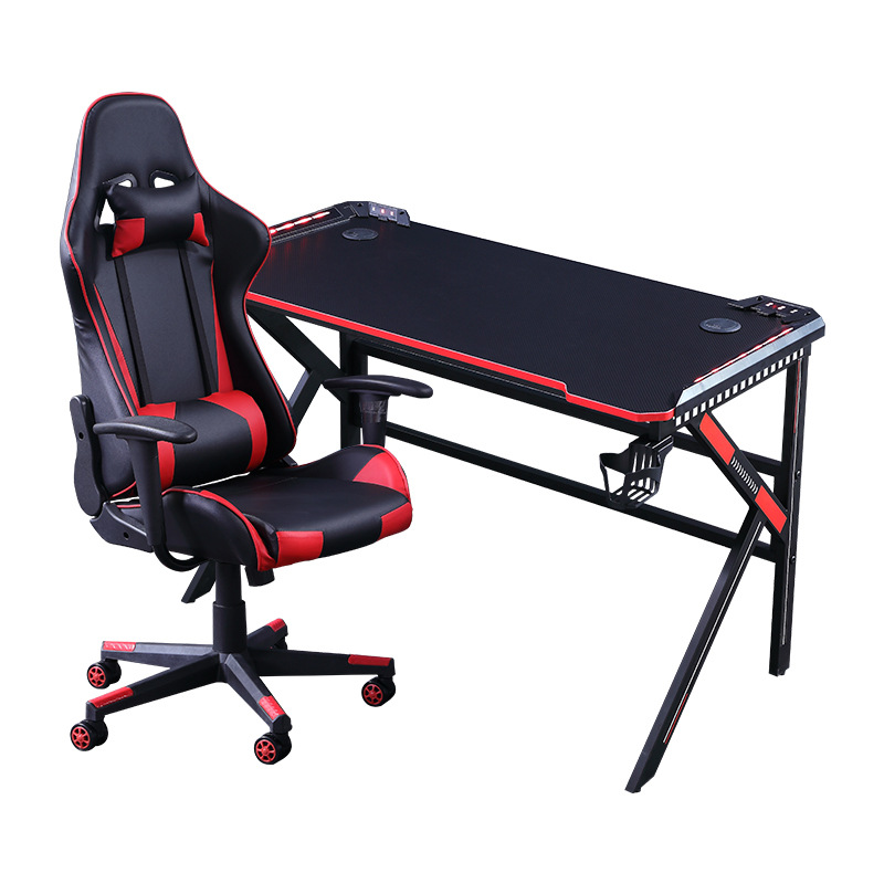 电竞桌台式电白底实物图