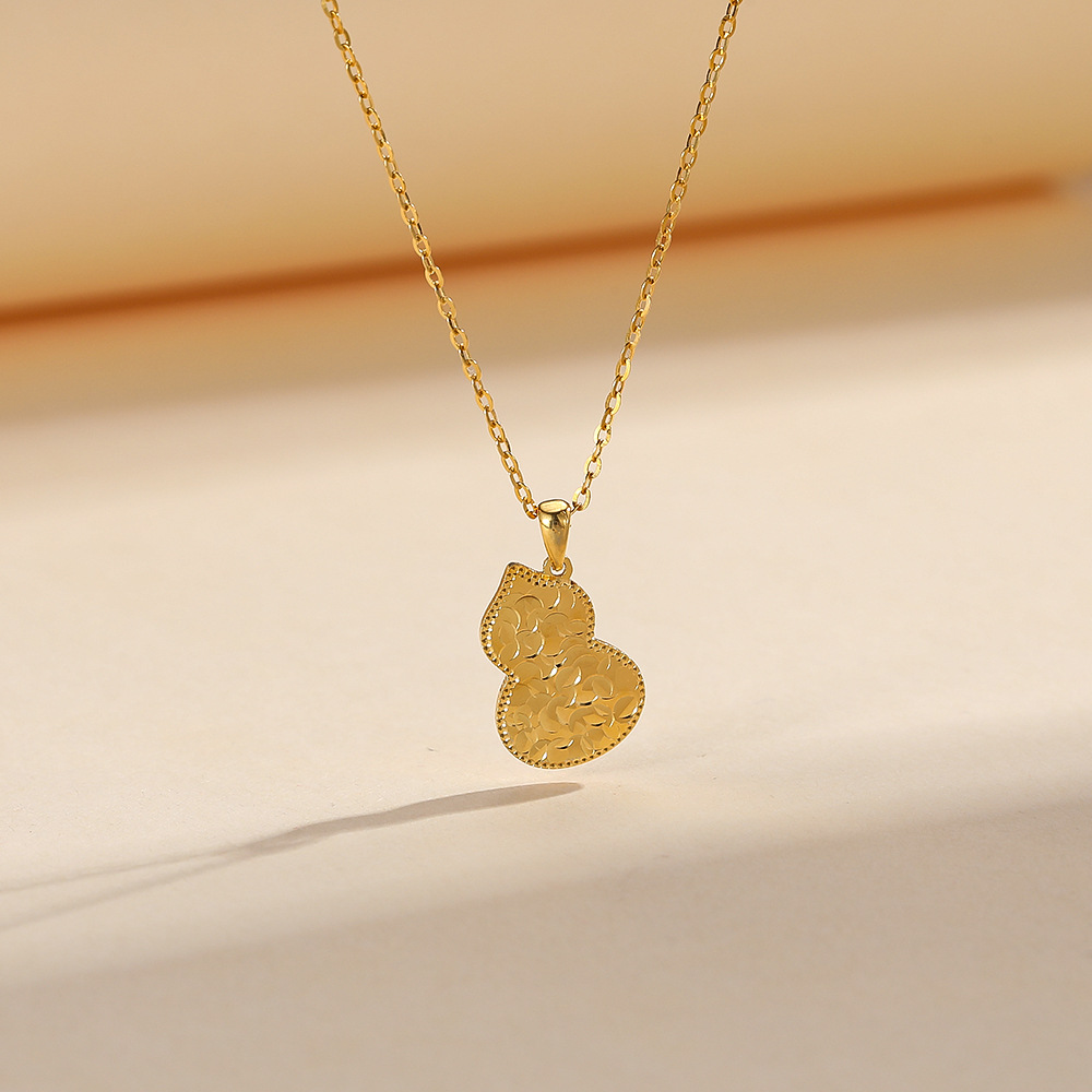 龙鳞片爆闪碎冰冰葫芦项链女黄金轻奢个性气质款s925银项链