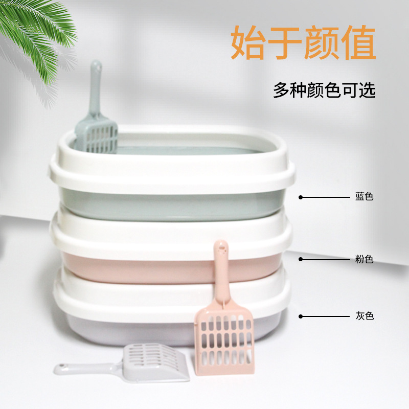 Large cat litter box, extra-large fully semi-enclosed cat toilet, extra-large anti-splash cat litter box, cat pet supplies