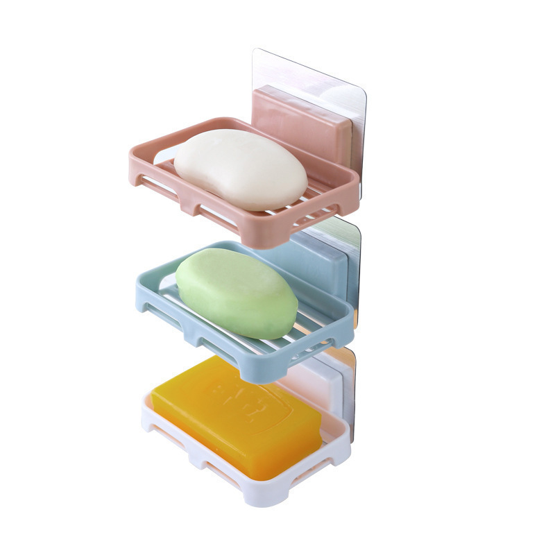 Creative water-draining wall-mounted suction cup, no need for drilling, cute Japanese soap box Item Picture