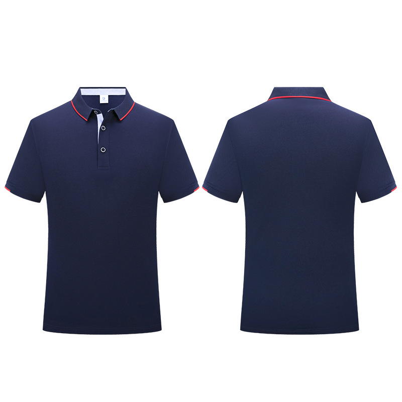 短袖工服po/制工作服印l白底实物图