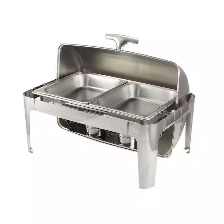 Buffet Stove Square Round Cover Buffy Stove Insulation Stove Hotel Stainless Steel Stove Visible Glass Cover Stove details Picture