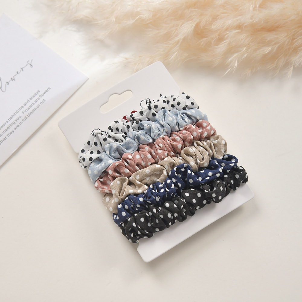 The new Ins-style French satin hair band is a versatile basic silk-like hair tie and a sweet girl's small intestine hair band Application Scenario