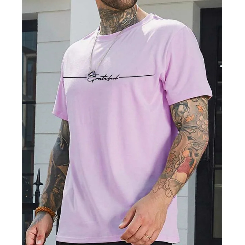 For the summer 2024 cross-border independent station in Europe and America, men's T-shirts, 3D printed sportswear, simple short-sleeved style Item Picture