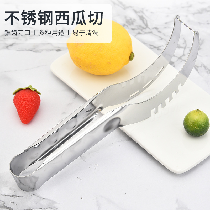 Stainless steel watermelon slicer, pineapple curette, fruit divider, special tools for eating watermelons wholesale details Picture