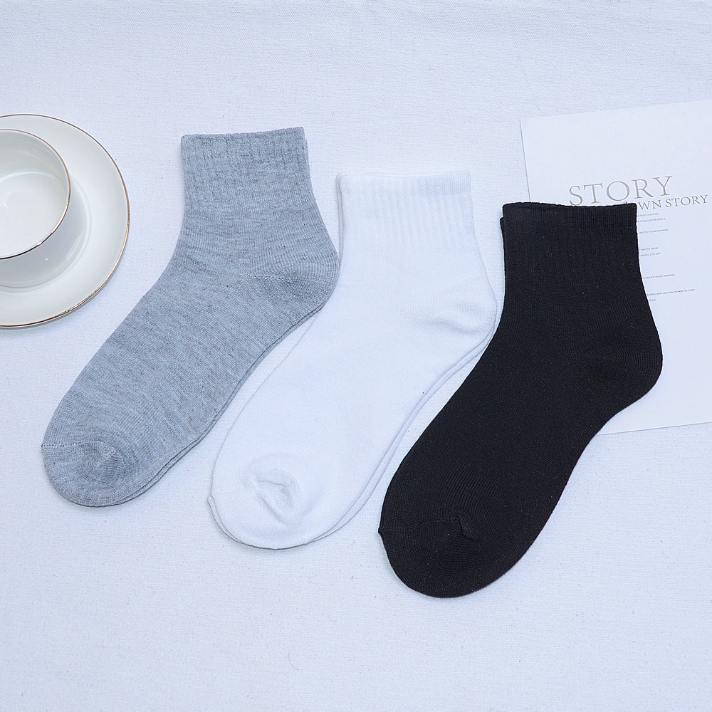 2023 Solid Color Socks Movement In The Tube Boat Socks Spring And Summer Foot Bath Bath Stalls Men's Socks Men's Socks Wholesale details Picture