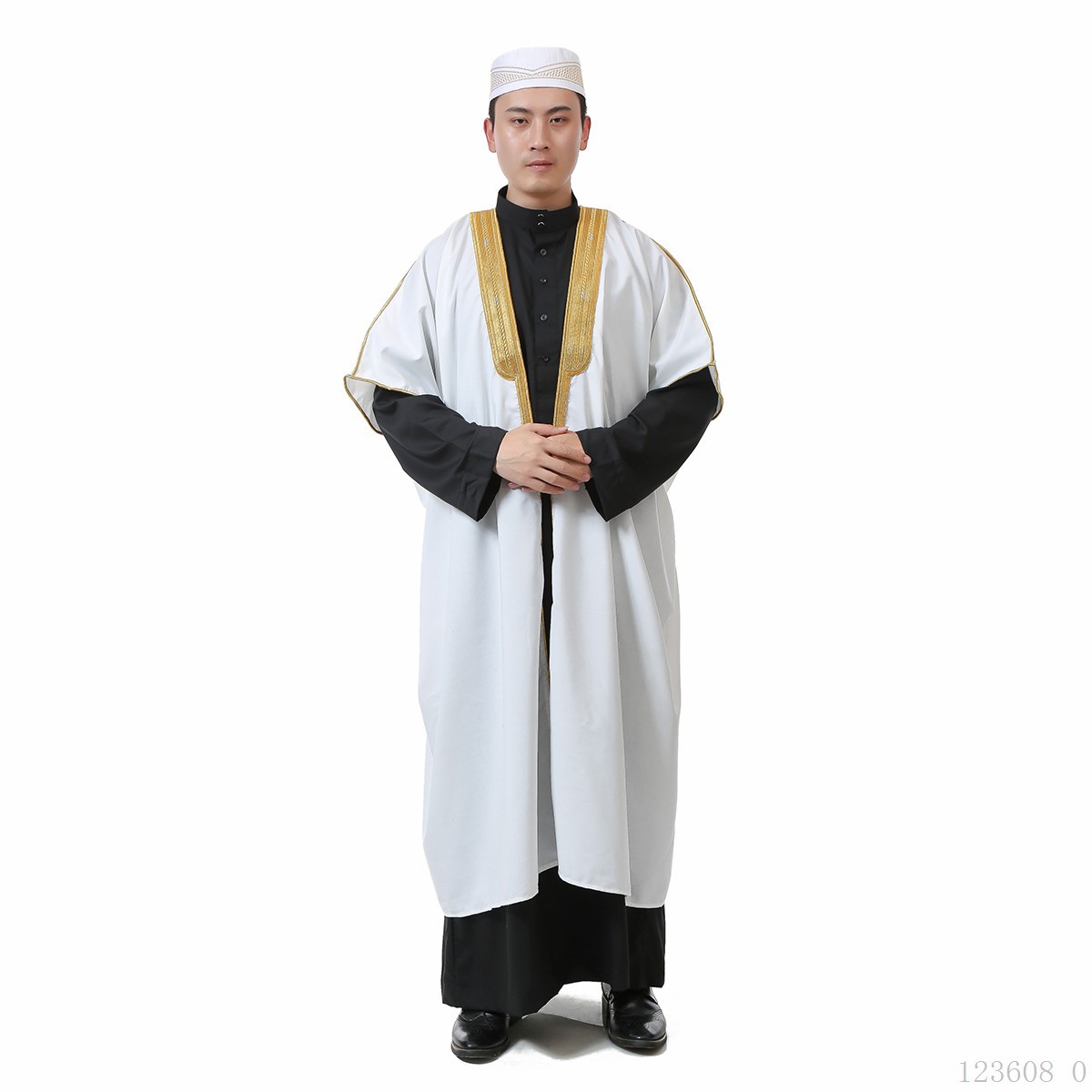 Cotton and linen embroidery Muslim baccalee speech dress Arab cloak manufacturers cross-border supply wholesale/hair Specification drawing
