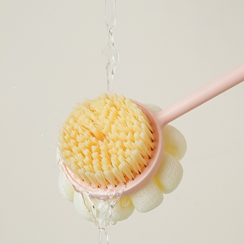 洗澡刷子搓背不求人长柄刷软毛双面沐浴刷搓泥去灰搓澡刷背神器细节图